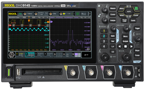 Oscilloscopio Rigol  DHO914S  125 MHz, 1,25 GSa/s, 50 Mpts, 4CH+16CH - Rigol Italia