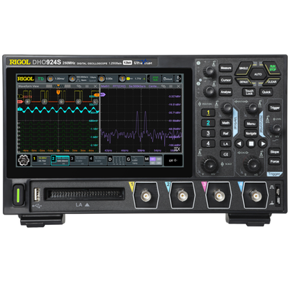 Oscilloscopio Rigol  DHO924S  250 MHz, 1,25 GSa/s, 50 Mpts, 4CH+16CH - Rigol Italia