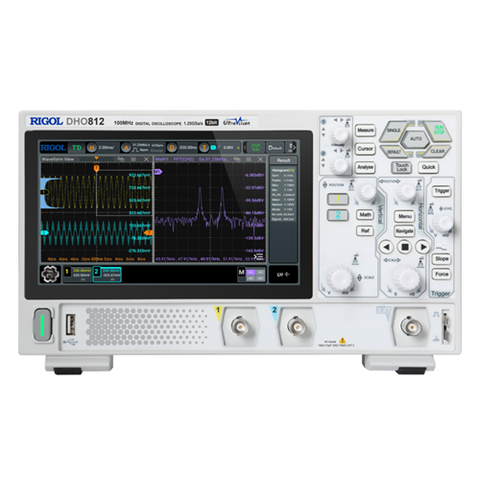 Oscilloscopio Rigol  DHO812  100 MHz, 1,25 GSa/s, 25 Mpts, 2CH + EXT - Rigol Italia