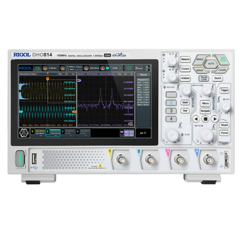 Oscilloscopio Rigol  DHO814  100 MHz, 1,25 GSa/s, 25 Mpts, 4CH - Rigol Italia