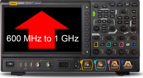MSO8000-BW6T10 upgrade di banda da 600MHz a 1GHz  Upgrade Option - Rigol Italia